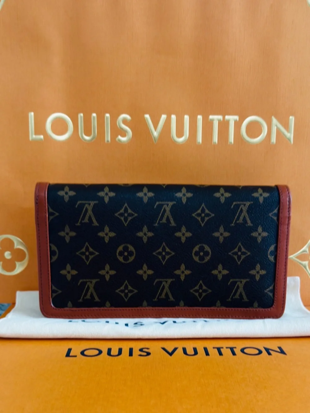 Louis Vuitton Vintage Monogram Pochette Dame 26 Clutch |New Hardware + GoldChain - Picture 4 of 15